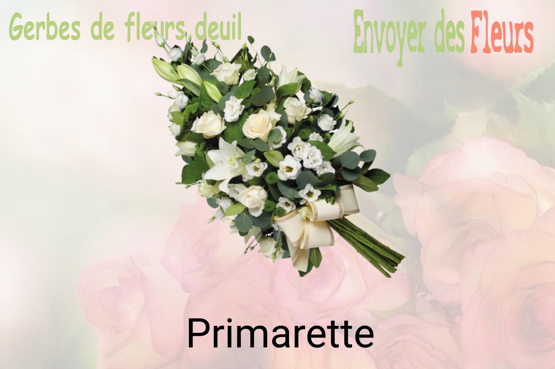 Gerbe de fleurs de deuil livrée à Primarette